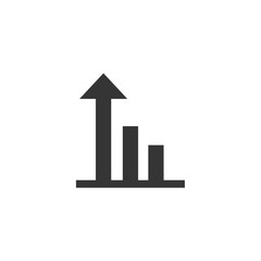 Fototapete - Growth graph icon template black color editable. Growth graph symbol vector sign isolated on white background. Flash logo vector illustration for graphic and web design.