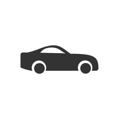 Aufkleber - Car. monochrome icon template black color editable. Car symbol vector sign isolated on white background. Simple logo vector illustration for graphic and web design.