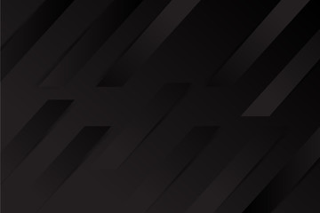 Wall Mural - black background overlap layer dimension with line design for modern background or website