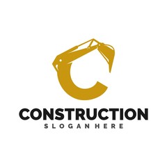 Wall Mural - excavator and construction logo illustration