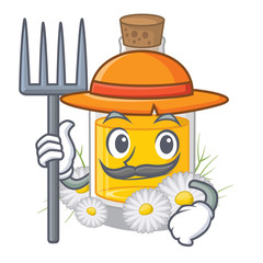 Poster - Farmer chamomile oil isolated with the mascot