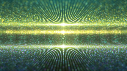 Poster - Futuristic abstract glittering moving particles and elegance lights pattern for stage performance show and video jockey background and screensaver