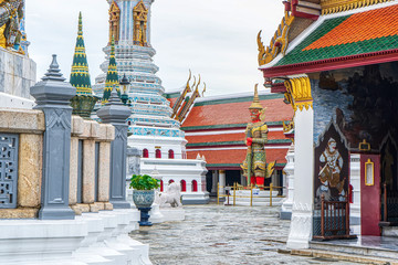 One landmark of Wat Phra Kaew in Bangkok, Thailand. A place everyone in every religion can be viewed.