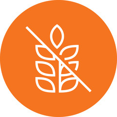 Sticker - Gluten Free Grain Outline Icon