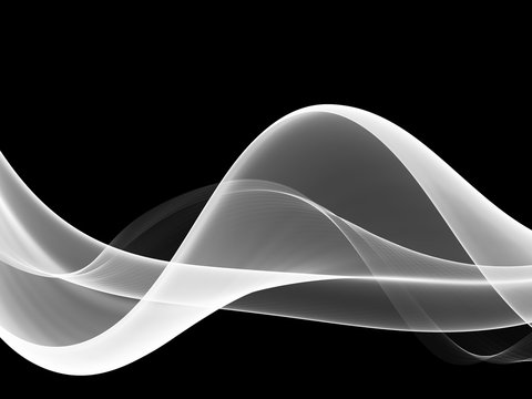 Abstract Black And White Wave Design