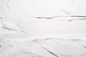 Wall Mural - White foam texture abstract art background. Plaster wall design surface. Copy space.