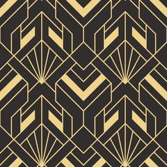 Abstract art deco seamless modern tiles pattern