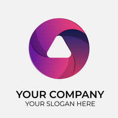 colorful vector logo design and identity for company on white background