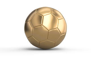 handball gold ball on a white background.