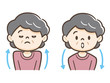 © あんころもち(ankomando) - 深呼吸をする高齢者