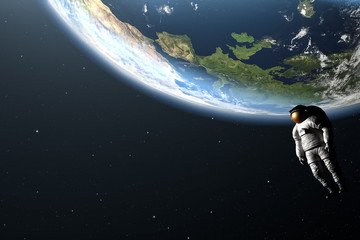 Wall Mural - earth space view europe