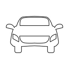 Canvas Print - car vehicle front view icon vector ilustration