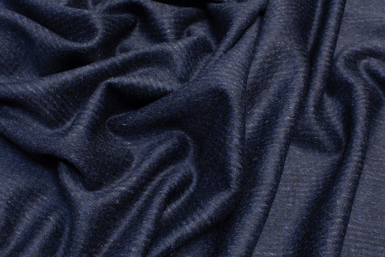 Wall Mural -  - Cashmere fabric. Color black and blue. Texture, background, pattern.