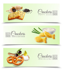 Sticker - Crackers Realistic Horizontal Banners 