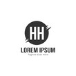 © Robani - Initial HH logo template with modern frame. Minimalist HH letter logo vector illustration