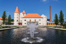 Renaissance Pisecne Castle Rebuilt From Gothic Fortress, Jindrichuv Hradec District, South Bohemian Region, Czech Republic, Sunny Summer Day