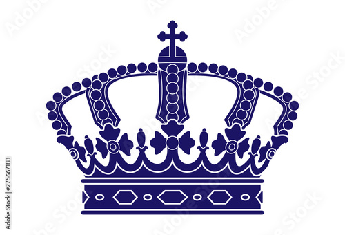 vector crown silhouette. a symbol of power Tableau sur Toile