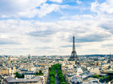 Fototapeta Boho - パリ　凱旋門から眺めるエッフェル塔