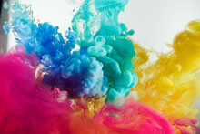 Ink Rainbow Color Splash In Water