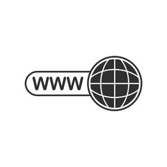 Poster - Web internet and globe icon template black color editable. Web internet and globe symbol vector sign isolated on white background. Simple logo vector illustration for graphic and web design.