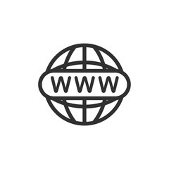 Poster - Web internet and globe icon template black color editable. Web internet and globe symbol vector sign isolated on white background. Simple logo vector illustration for graphic and web design.
