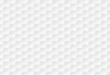 Hexagon Seamless Pattern. Golf Ball Texture. White Honeycomb Background. 