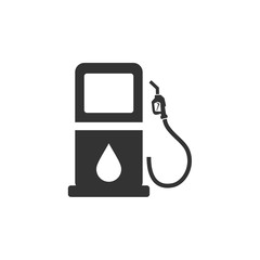 Poster - gas station icon template black color editable. gas station symbol vector sign isolated on white background. Simple logo vector illustration for graphic and web design.