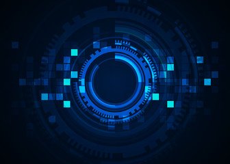 Poster - Abstract technology background. Hi-tech communication. Futuristic digital innovation concept