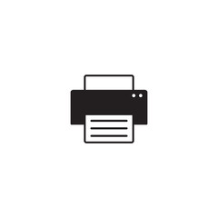 Poster - Print icon on the white background.
