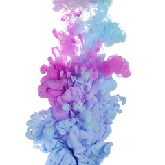 Fotomurales - Ink in water. Splash paint mixing. Multicolored liquid dye. Abstract sculpture background color