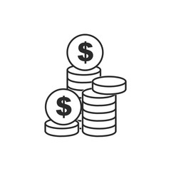 Aufkleber - coin icon template black color editable. coin symbol vector sign isolated on white background. Simple logo vector illustration for graphic and web design.
