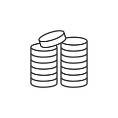Poster - coin icon template black color editable. coin symbol vector sign isolated on white background. Simple logo vector illustration for graphic and web design.