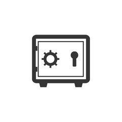 Aufkleber - Bank vault icon template black color editable. Bank locker or security box symbol vector sign isolated on white background. Simple logo vector illustration for graphic and web design.