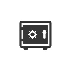 Leinwandbilder - Bank vault icon template black color editable. Bank locker or security box symbol vector sign isolated on white background. Simple logo vector illustration for graphic and web design.