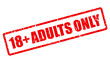 Adults only 18+ age restriction vector stamp