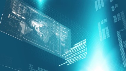 Poster - Screen with graphs and statistics