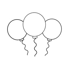 Poster - balloons air helium isolated icon