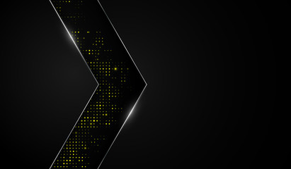 Poster - Abstract black and gold background. vector eps10