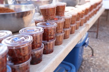 chili paste at street food