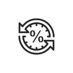 Poster - Percentage icon template black color editable. Discount symbol vector sign isolated on white background. Simple logo vector illustration for graphic and web design.