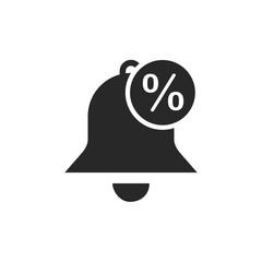 Leinwandbilder - Percentage icon template black color editable. Discount symbol vector sign isolated on white background. Simple logo vector illustration for graphic and web design.