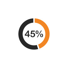 Leinwandbilder - Percentage icon template black color editable. Discount symbol vector sign isolated on white background. Simple logo vector illustration for graphic and web design.