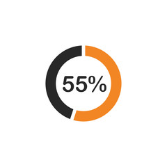 Fototapete - Percentage icon template black color editable. Discount symbol vector sign isolated on white background. Simple logo vector illustration for graphic and web design.