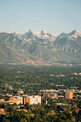 Canvas Print - View of the Wasatch Mountains from Ensign Peak, in Salt Lake City, Utah