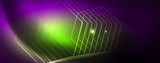 Fototapeta Do przedpokoju - Shiny glowing design background, neon style lines, technology concept, vector