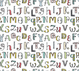 hand drawn alphabet