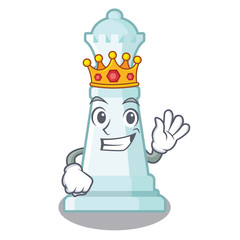 Sticker - King queen chess on a cartoon chair