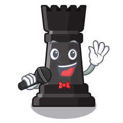 Sticker - Singing rook chess in the character shape