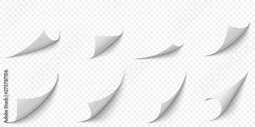 Curled paper corners Poster Mural XXL