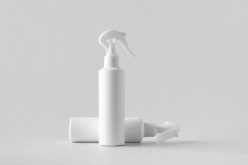 Wall Mural - White cosmetic trigger sprayer bottle mockup.